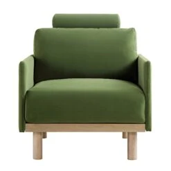 Timber Fern Green Velvet Armchair -Daals Shop GCSF 2348 MOSS VEL 1ST WB2