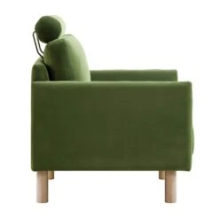 Timber Fern Green Velvet Armchair -Daals Shop GCSF 2348 MOSS VEL 1ST WB4
