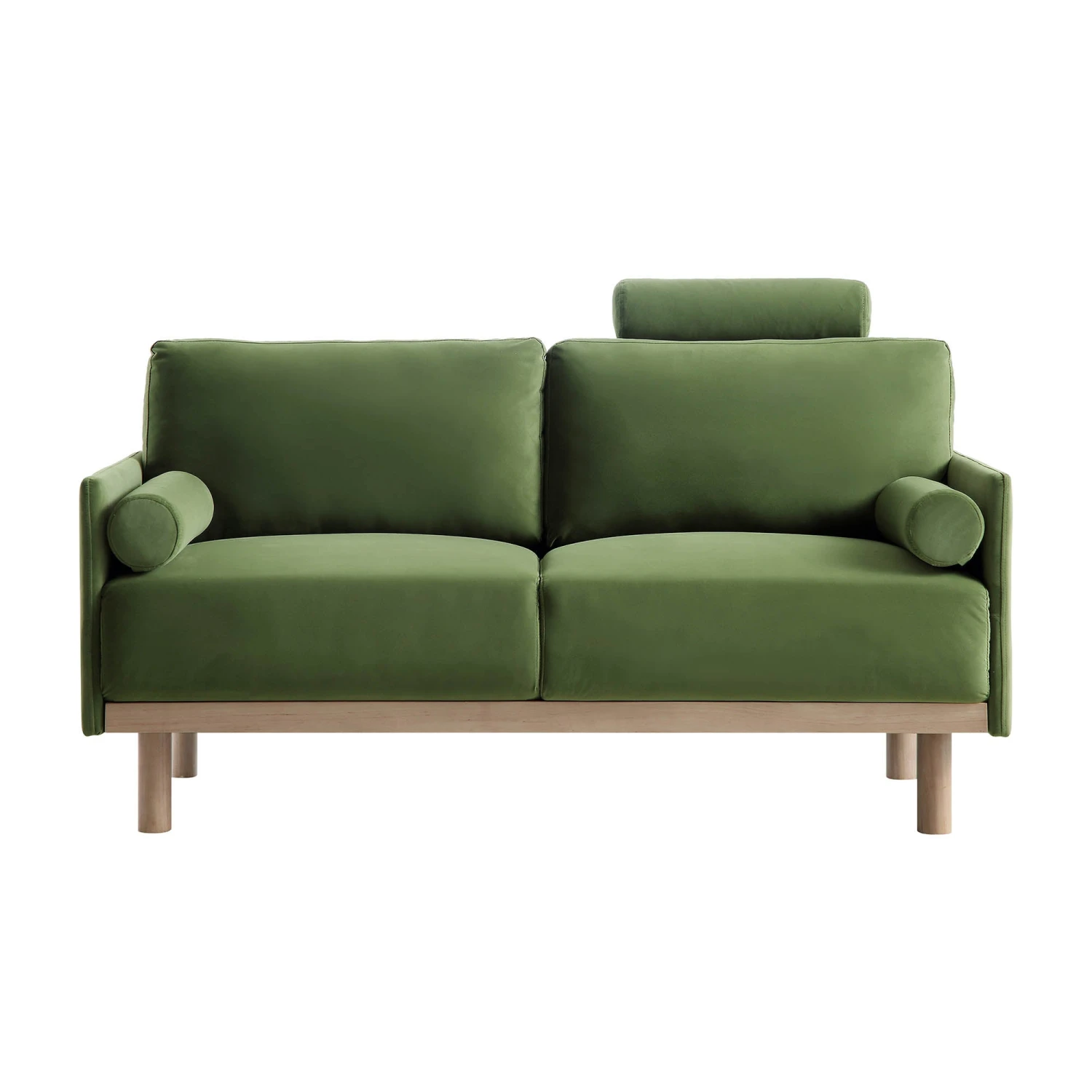 Timber Fern Green Velvet Sofa, 2-Seater 6 Timber Fern Green Velvet Sofa, 2-Seater - Image 4