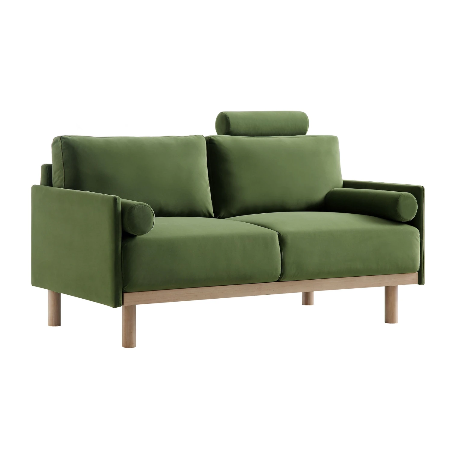 Timber Fern Green Velvet Sofa, 2-Seater 8 Timber Fern Green Velvet Sofa, 2-Seater - Image 6