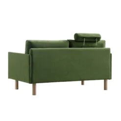 Timber Fern Green Velvet Sofa, 2-Seater 26 Timber Fern Green Velvet Sofa, 2-Seater -Daals Shop GCSF 2348 MOSS VEL 2ST WB7