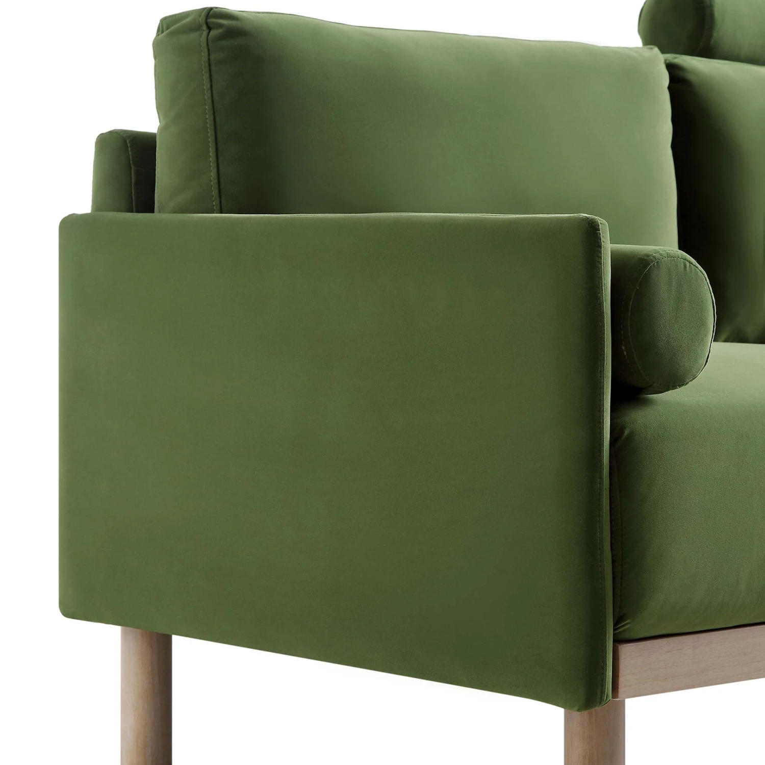 Timber Fern Green Velvet Sofa, 2-Seater 14 Timber Fern Green Velvet Sofa, 2-Seater - Image 12