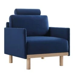 Timber Navy Blue Velvet Armchair 20 Timber Navy Blue Velvet Armchair -Daals Shop GCSF 2348 NAVY VEL 1ST WB1