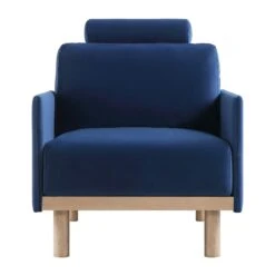 Timber Navy Blue Velvet Armchair 18 Timber Navy Blue Velvet Armchair -Daals Shop GCSF 2348 NAVY VEL 1ST WB2