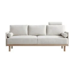 Timber Oatmeal Fabric Sofa, 3-Seater 19 Timber Oatmeal Fabric Sofa, 3-Seater -Daals Shop GCSF 2348 OAT FAB 3ST WB1