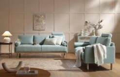 Timber Sage Green Fabric Sofa, 3-Seater 18 Timber Sage Green Fabric Sofa, 3-Seater -Daals Shop GCSF 2348 SAGE FAB groupscene2