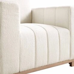 Belsize Beige Boucle Sofa With Wooden Base, 1-Seater -Daals Shop GCSF 2360 BEIGE BOU 1ST detail2