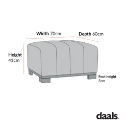 Belsize Beige Boucle Footstool With Wooden Base -Daals Shop GCSF 2360 STOOL 1