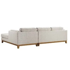 Dipley Oatmeal Woven Fabric Sofa, Grande Chaise Sofa Right Hand -Daals Shop GCSF 2398 OAT WOV RIGHT WB6