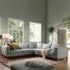 Dipley Sage Woven Fabric Grande Corner Sofa -Daals Shop GCSF 2399 SAGE WOV LARGECORNER main