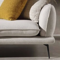 Obriel Oatmeal Fabric Sofa, Grande Chaise Sofa Left Hand -Daals Shop GCSF 2400 OAT FAB LEFT scene3