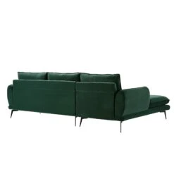 Obriel Forest Green Velvet Sofa, Grande Chaise Sofa Left Hand -Daals Shop GCSF 2400 PINE VEL LEFT WB6