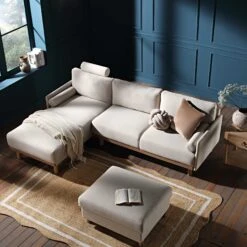 Timber Oatmeal Fabric Sofa, Large 3-Seater Chaise Sofa Left Hand 18 Timber Oatmeal Fabric Sofa, Large 3-Seater Chaise Sofa Left Hand -Daals Shop GCSF 2402 OAT FAB LEFT scene2