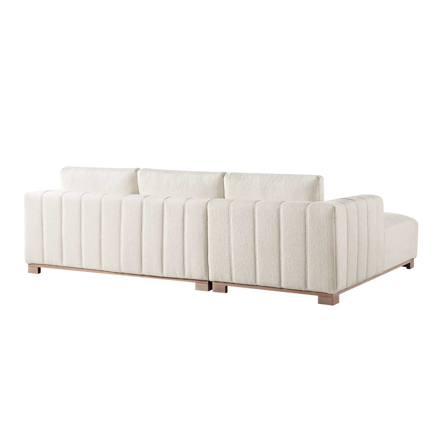 Belsize Beige Boucle Sofa With Wooden Base, Large Chaise Left Hand 12 Belsize Beige Boucle Sofa With Wooden Base, Large Chaise Left Hand - Image 10