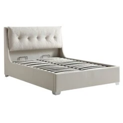 Hadley Champagne Velvet Ottoman Storage Bed -Daals Shop JAH 010 CHAMPVEL WB4