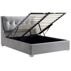 Hadley Grey Velvet Ottoman Storage Bed -Daals Shop JAH 010 GREYVEL WB2