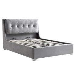 Hadley Grey Velvet Ottoman Storage Bed -Daals Shop JAH 010 GREYVEL WB4