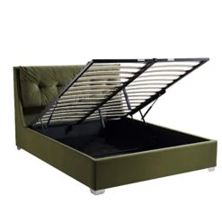 Hadley Moss Green Velvet Ottoman Storage Bed -Daals Shop JAH 010 MOSS VEL WB3