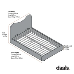 Egerie Curved Headboard Beige Boucle Ottoman Storage Bed -Daals Shop JAH 011