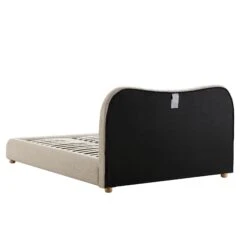 Egerie Curved Headboard Beige Boucle Ottoman Storage Bed -Daals Shop JAH 011 BEIGE BOUCLE WB6