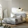 Egerie Curved Headboard Mist Grey Boucle Ottoman Storage Bed -Daals Shop JAH 011 GREY BOUCLE main