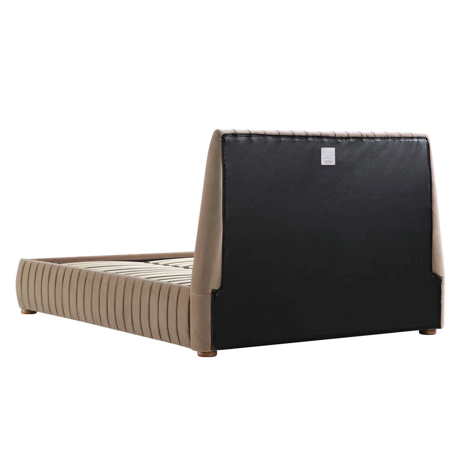 Helia Pleated Ottoman Storage Bed, Taupe Velvet 13 Helia Pleated Ottoman Storage Bed, Taupe Velvet - Image 11