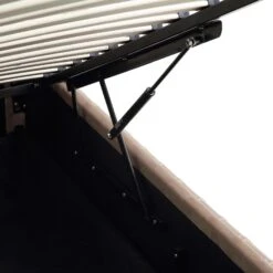 Helia Pleated Ottoman Storage Bed, Taupe Velvet 33 Helia Pleated Ottoman Storage Bed, Taupe Velvet -Daals Shop JAH 012 MINK VEL detail5