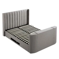 Wilton Grey Fabric Ottoman TV Bed -Daals Shop JAH 015 GREY FAB WB3