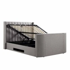 Wilton Grey Fabric Ottoman TV Bed -Daals Shop JAH 015 GREY FAB WB5