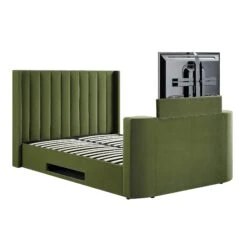 Wilton Moss Green Velvet Ottoman TV Bed 25 Wilton Moss Green Velvet Ottoman TV Bed -Daals Shop JAH 015 MOSS VEL WB1