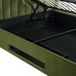 Wilton Moss Green Velvet Ottoman TV Bed 33 Wilton Moss Green Velvet Ottoman TV Bed -Daals Shop JAH 015 MOSS VEL detail5