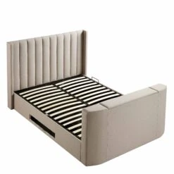 Wilton Warm Stone Fabric Ottoman TV Bed -Daals Shop JAH 015 SAND FAB WB5