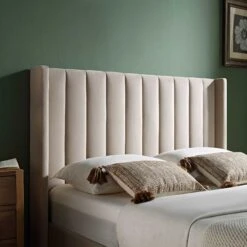 Wilton Champagne Velvet Ottoman TV Bed 25 Wilton Champagne Velvet Ottoman TV Bed -Daals Shop JAH 015 STONE VEL scene4