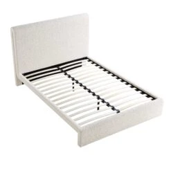 Hampstead Ecru Boucle Curved Bed -Daals Shop JAH 016 ECRU BOU bedonly WB3