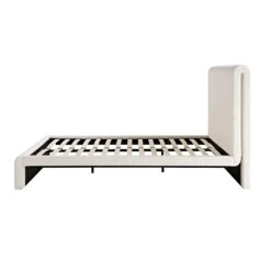 Hampstead Ecru Boucle Curved Bed -Daals Shop JAH 016 ECRU BOU bedonly WB4