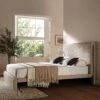 Hampstead Taupe Boucle Curved Bed 1 Hampstead Taupe Boucle Curved Bed -Daals Shop JAH 016 TAUPE BOU BEDONLY main