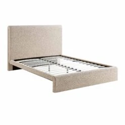 Hampstead Taupe Boucle Curved Bed -Daals Shop JAH 016 TAUPE BOU WB1