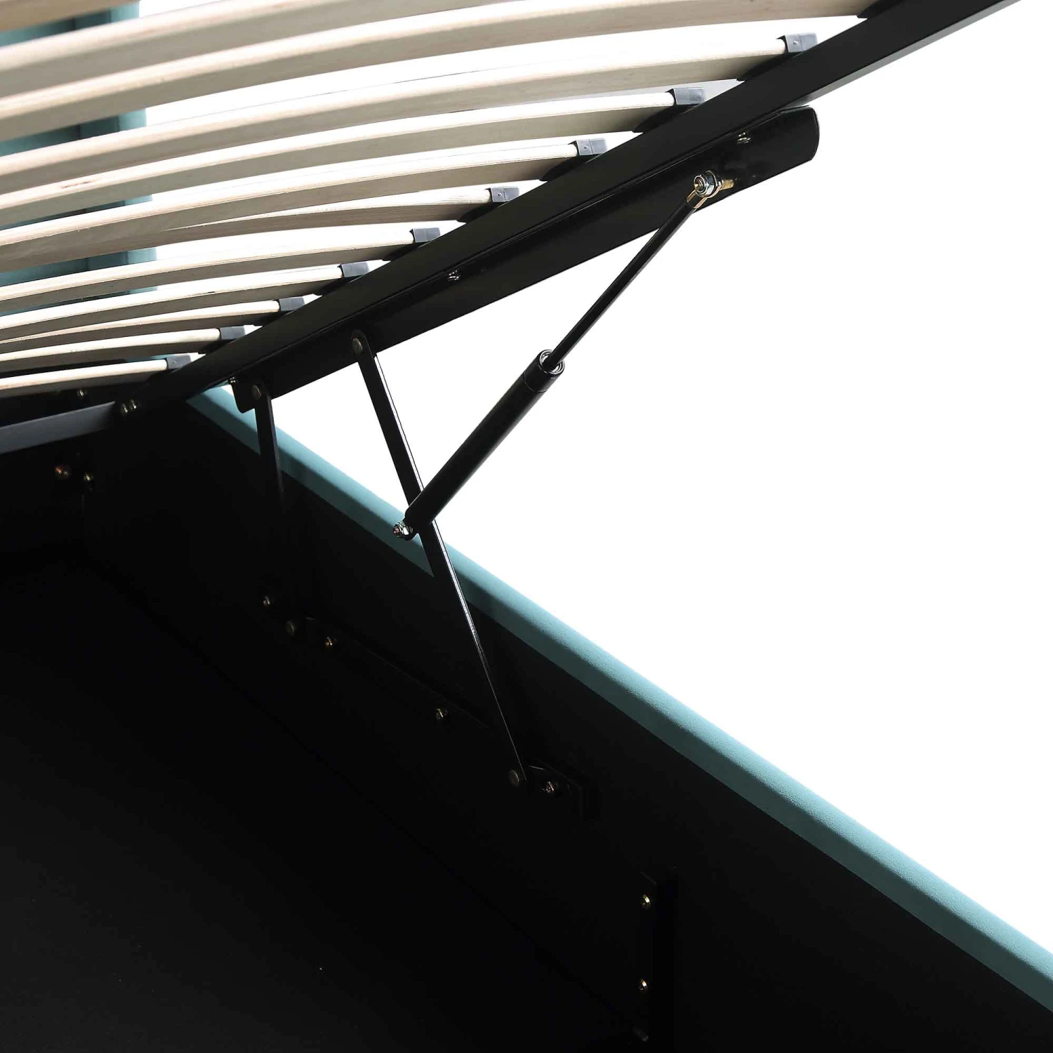 Wilton Seafoam Blue Velvet Ottoman Storage Bed 15 Wilton Seafoam Blue Velvet Ottoman Storage Bed - Image 13