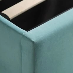 Wilton Seafoam Blue Velvet Ottoman Storage Bed 30 Wilton Seafoam Blue Velvet Ottoman Storage Bed -Daals Shop JAH 017 BLUE VEL detail4