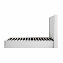 Wilton White Boucle Ottoman Storage Bed -Daals Shop JAH 017 ECRU BOU WB4