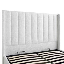 Wilton White Boucle Ottoman Storage Bed -Daals Shop JAH 017 ECRU BOU detail1