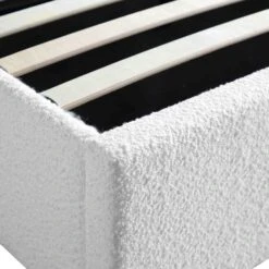 Wilton White Boucle Ottoman Storage Bed -Daals Shop JAH 017 ECRU BOU detail4