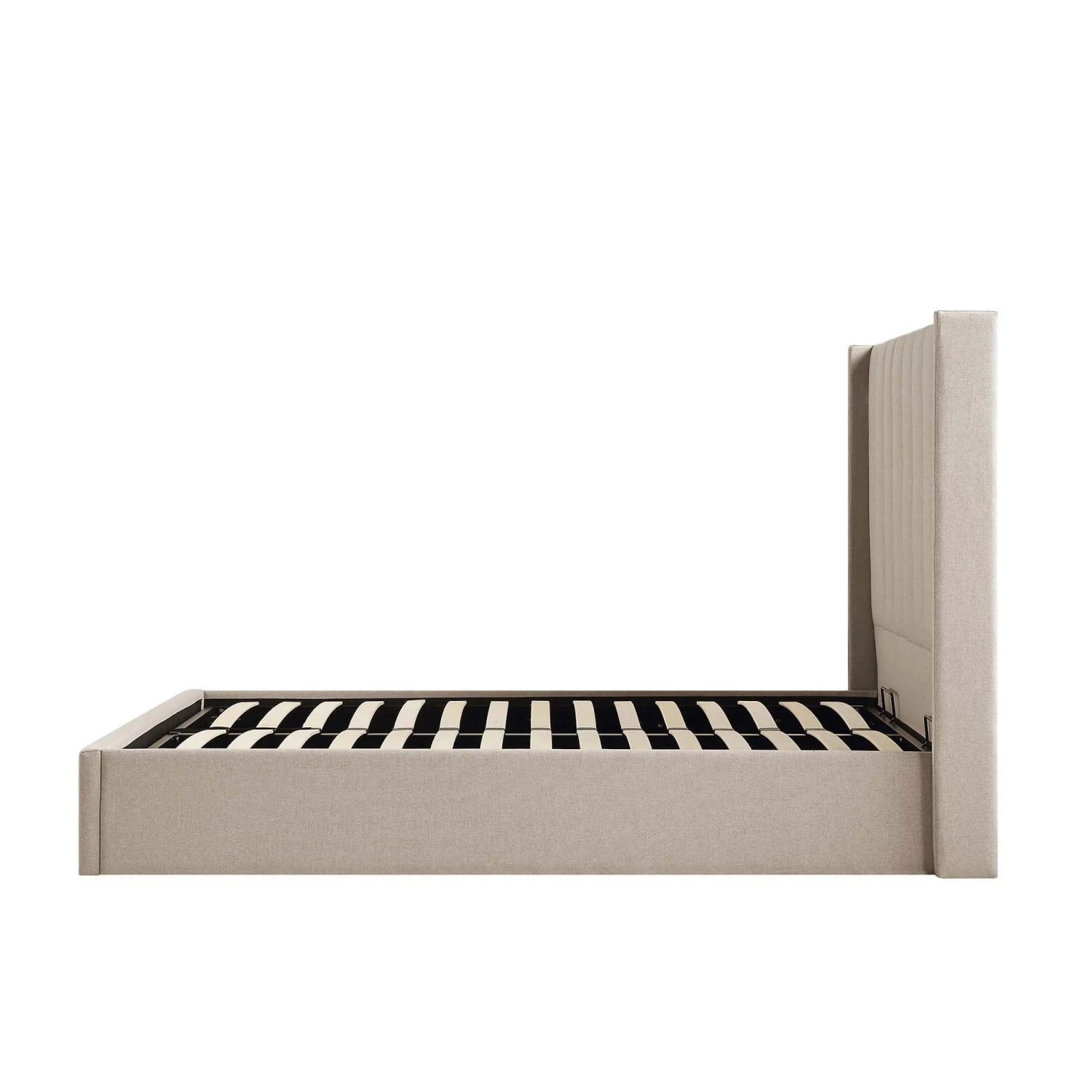 Wilton Warm Stone Fabric Ottoman Storage Bed 11 Wilton Warm Stone Fabric Ottoman Storage Bed - Image 9