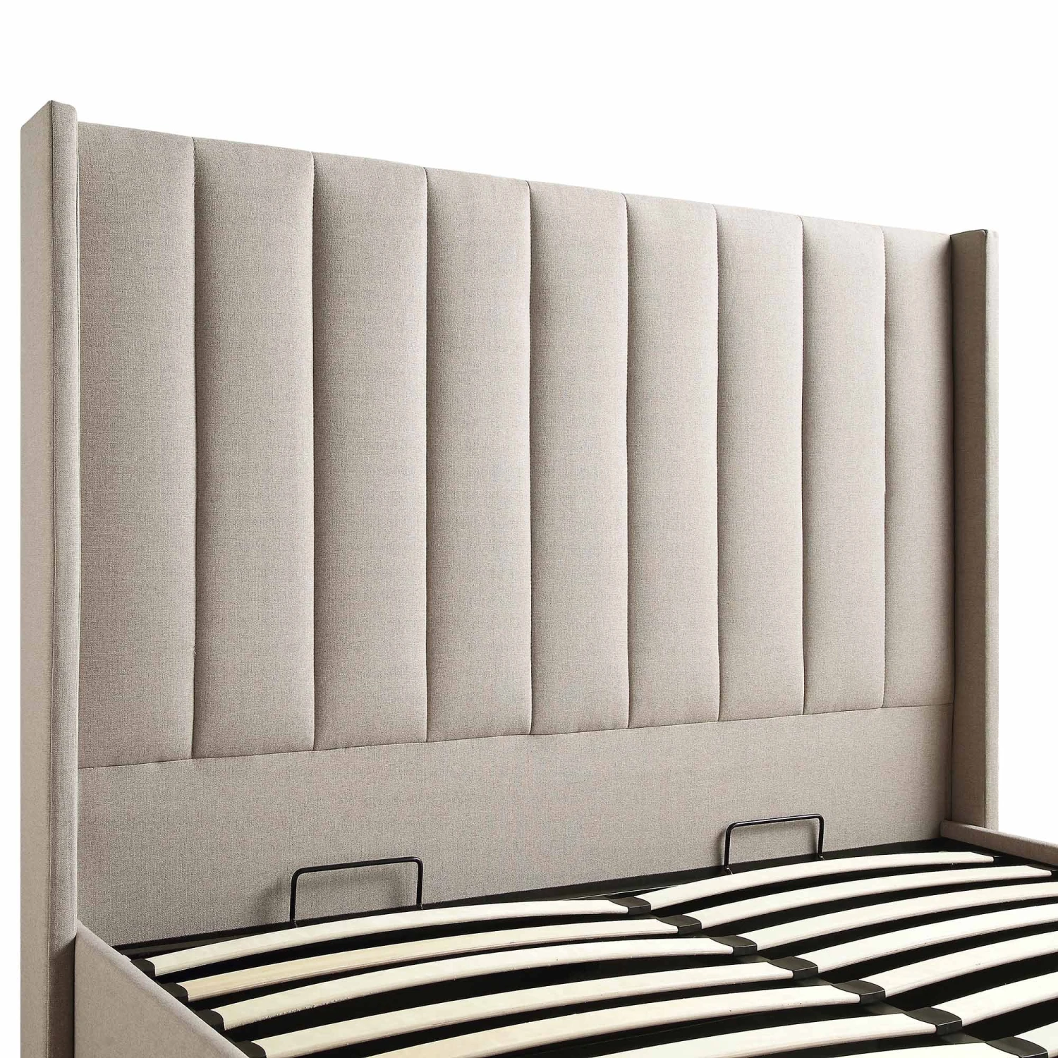 Wilton Warm Stone Fabric Ottoman Storage Bed 13 Wilton Warm Stone Fabric Ottoman Storage Bed - Image 11