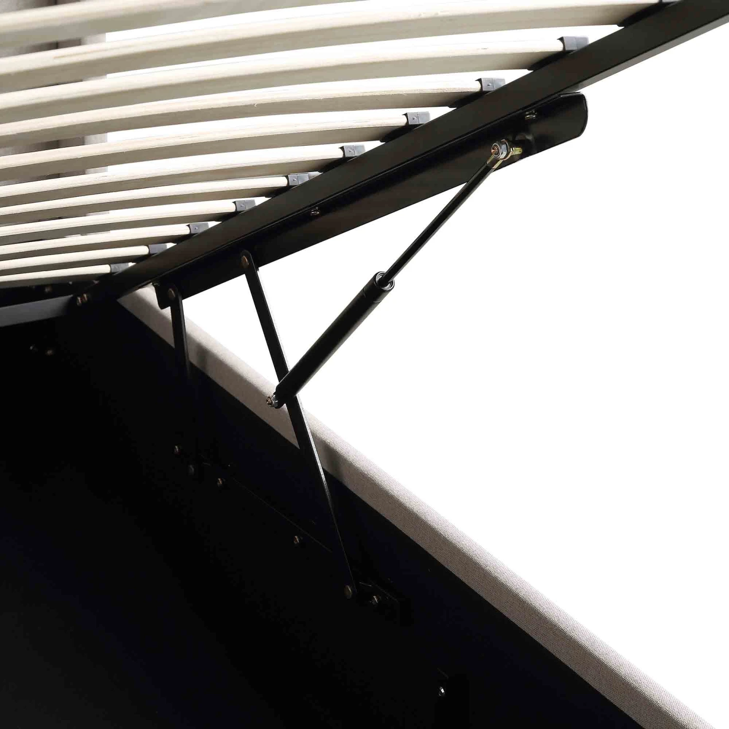 Wilton Warm Stone Fabric Ottoman Storage Bed 15 Wilton Warm Stone Fabric Ottoman Storage Bed - Image 13