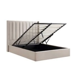 Wilton Champagne Velvet Ottoman Storage Bed -Daals Shop JAH 017 STONE VEL WB3