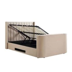 Wilton Champagne Velvet Ottoman TV Bed 30 Wilton Champagne Velvet Ottoman TV Bed -Daals Shop JAH 017 STONE VEL WB3 0f39fbfa 23ca 4ff6 bb35 a66564fab110