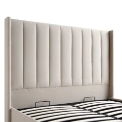 Wilton Champagne Velvet Ottoman Storage Bed -Daals Shop JAH 017 STONE VEL detail1