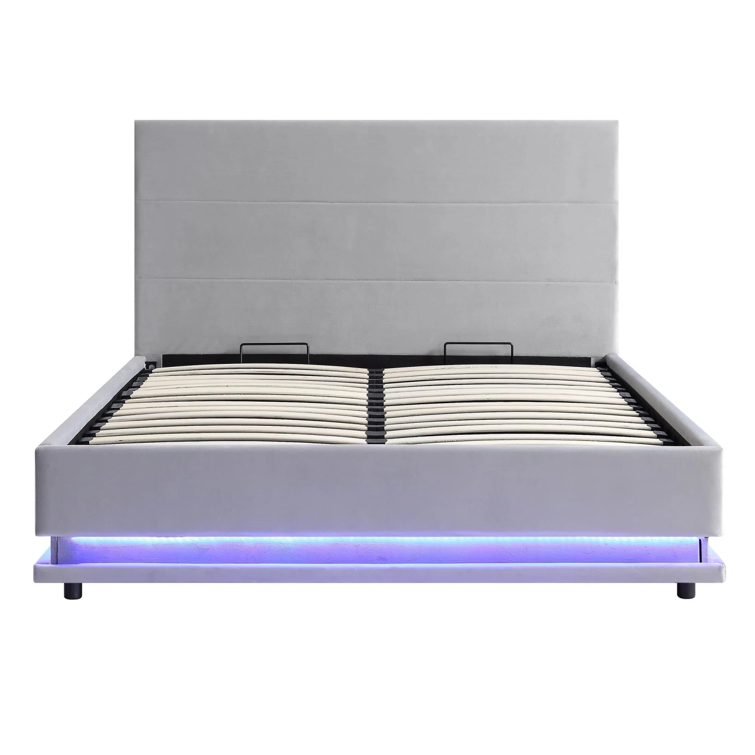 Buxton End Opening Ottoman Storage Bed Frame With Multi-colour LED Light Strip (Light Grey Velvet) 8 Buxton End Opening Ottoman Storage Bed Frame With Multi-colour LED Light Strip (Light Grey Velvet) - Image 6