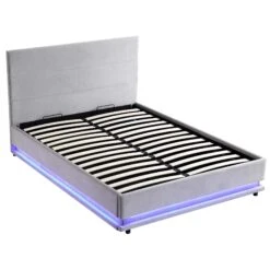 Buxton End Opening Ottoman Storage Bed Frame With Multi-colour LED Light Strip (Light Grey Velvet) 19 Buxton End Opening Ottoman Storage Bed Frame With Multi-colour LED Light Strip (Light Grey Velvet) -Daals Shop JAH 04 LIGHTGREYVEL WB3